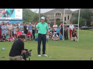 Jordan Spieth Chips Marshmallow Into His Mouth With Golf Club