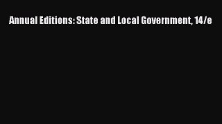 Read Annual Editions: State and Local Government 14/e Ebook Free