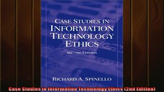 READ book  Case Studies in Information Technology Ethics 2nd Edition  FREE BOOOK ONLINE