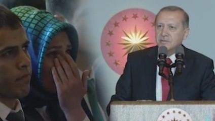 Erdoğan'ın sözleri öğrencileri duygulandırdı