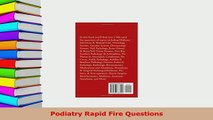 Download  Podiatry Rapid Fire Questions  Read Online