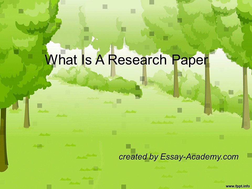 What is a Research Paper