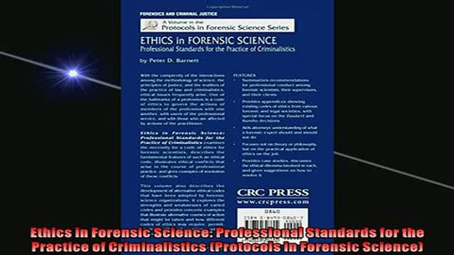 READ book Ethics in Forensic Science Professional Standards for the Practice of Criminalistics FREE BOOOK ONLINE