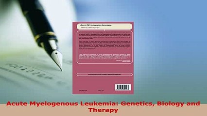 PDF  Acute Myelogenous Leukemia Genetics Biology and Therapy  EBook