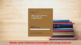 PDF  Basic and Clinical Concepts of Lung Cancer Free Books