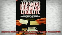 READ book  Japanese Business Etiquette A Practical Guide to Success With the Japanese  BOOK ONLINE