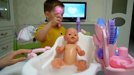 Baby Born купаем в ванной _ Вечер с Бейби Борн _ baby born bath time