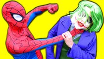 Spiderman vs Joker In Real Life! Superhero Fun Battle Movie Joker Pie Face _ SHMIRL (1080p)
