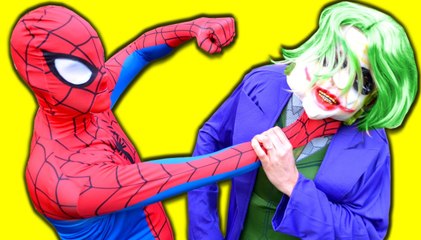 Download Video: Spiderman vs Joker In Real Life! Superhero Fun Battle Movie Joker Pie Face _ SHMIRL (1080p)