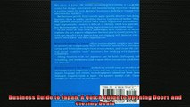 READ THE NEW BOOK   Business Guide to Japan A Quick Guide to Opening Doors and Closing Deals  BOOK ONLINE