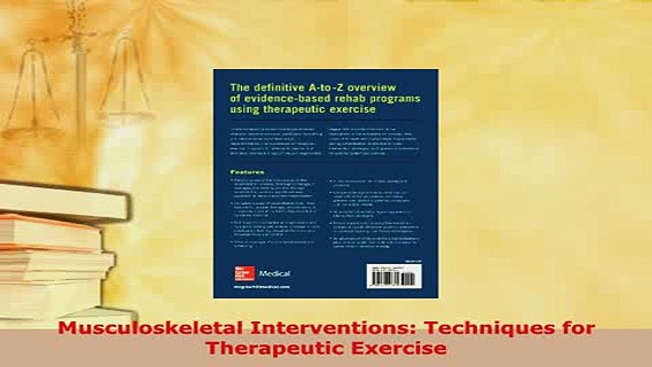 Read  Musculoskeletal Interventions Techniques for Therapeutic Exercise PDF Online