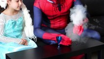 Spiderman and Frozen Elsa Flying Together w- Superheroes in Real Life