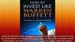 READ book  Warren Buffett How to invest like Warren Buffett A Proven Step By Step Guide To Value  FREE BOOOK ONLINE