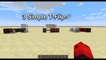 [Minecraft] [1.8.1] How to build 3 Simple T Flip-Flops