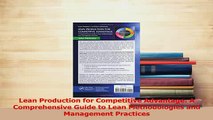 Read  Lean Production for Competitive Advantage A Comprehensive Guide to Lean Methodologies and Ebook Free