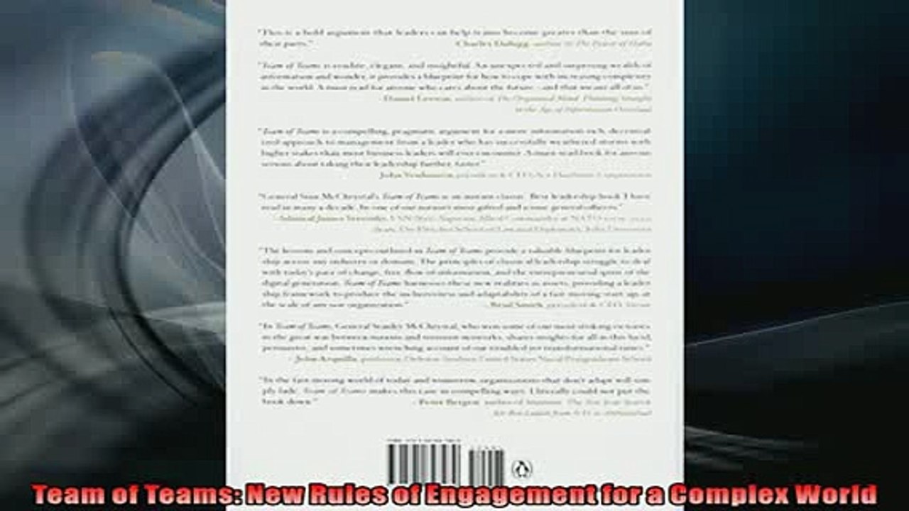 EBOOK ONLINE  Team of Teams New Rules of Engagement for a Complex World  FREE BOOOK ONLINE