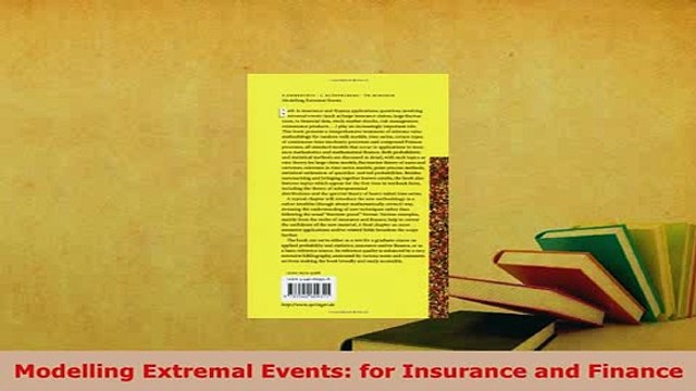 Read Modelling Extremal Events for Insurance and Finance Ebook Free