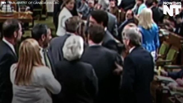 Canadian PM Justin Trudeau Throws Elbows In Parliament