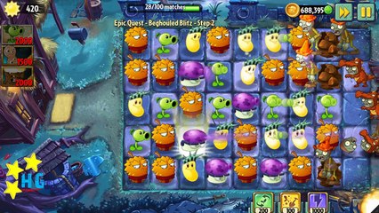 Plants vs. Zombies 2 - Epic Quest: Beghouled Blitz! - Stage 2 [4K 60FPS]