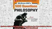 best book  McGrawHills 500 Philosophy Questions Ace Your College Exams McGrawHills 500