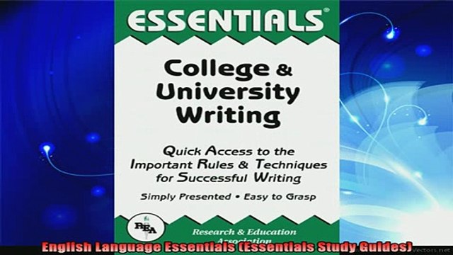 best book English Language Essentials Essentials Study Guides