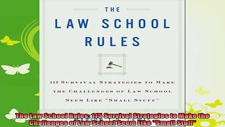 new book  The Law School Rules 115 Survival Strategies to Make the Challenges of Law School Seem