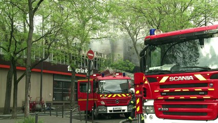 Important incendie dans le quartier de Belleville à Paris