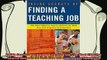 best book  Inside Secrets of Finding a Teaching Job The Most Effective Search Methods for Both New