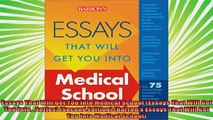 best book  Essays That Will Get You into Medical School Essays That Will Get You IntoSeries