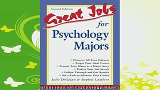 best book  Great Jobs for Psychology Majors
