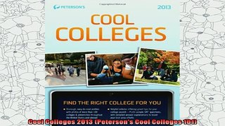 best book  Cool Colleges 2013 Petersons Cool Colleges 101