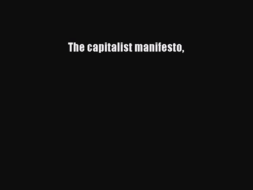 Read The capitalist manifesto Ebook Free