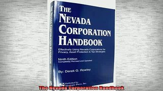 READ book  The Nevada Corporation Handbook Free Online