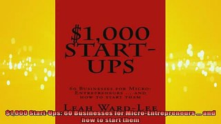 Downlaod Full PDF Free  1000 StartUps 60 Businesses for MicroEntrepreneurs  and how to start them Full EBook