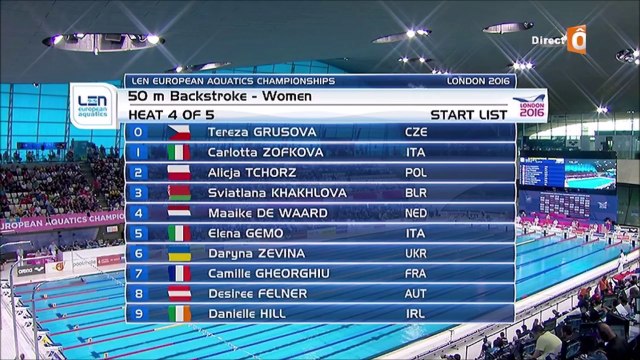 séries 50m dos F - ChE 2016 natation (Gheorghiu)