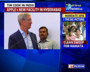 Tim Cook Unveils New Center In Hydrebad