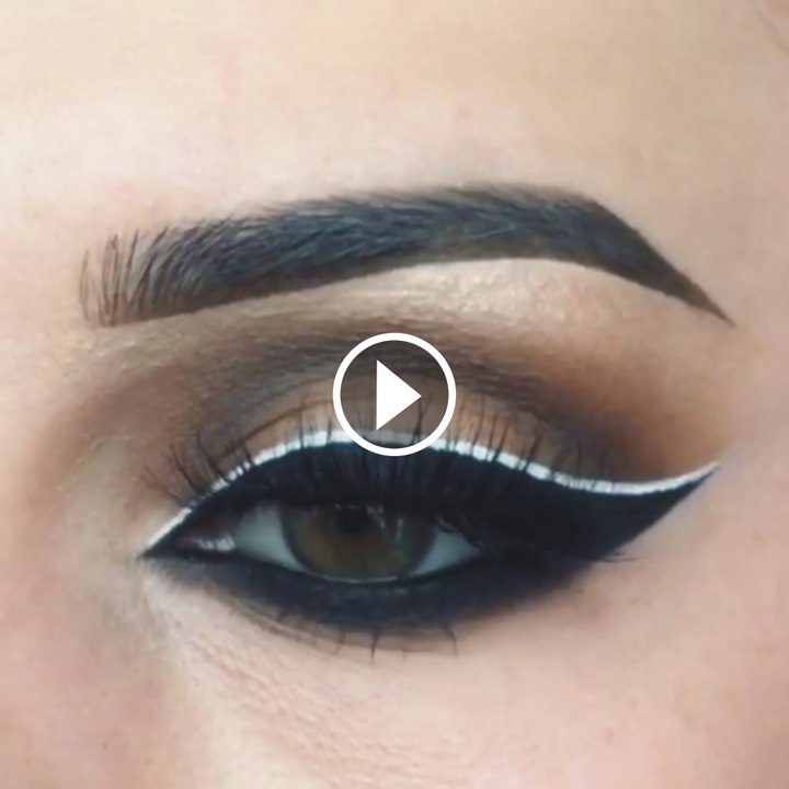 Love that white gel eyeliner @inglot_usa  and black - @nyxcosmetics