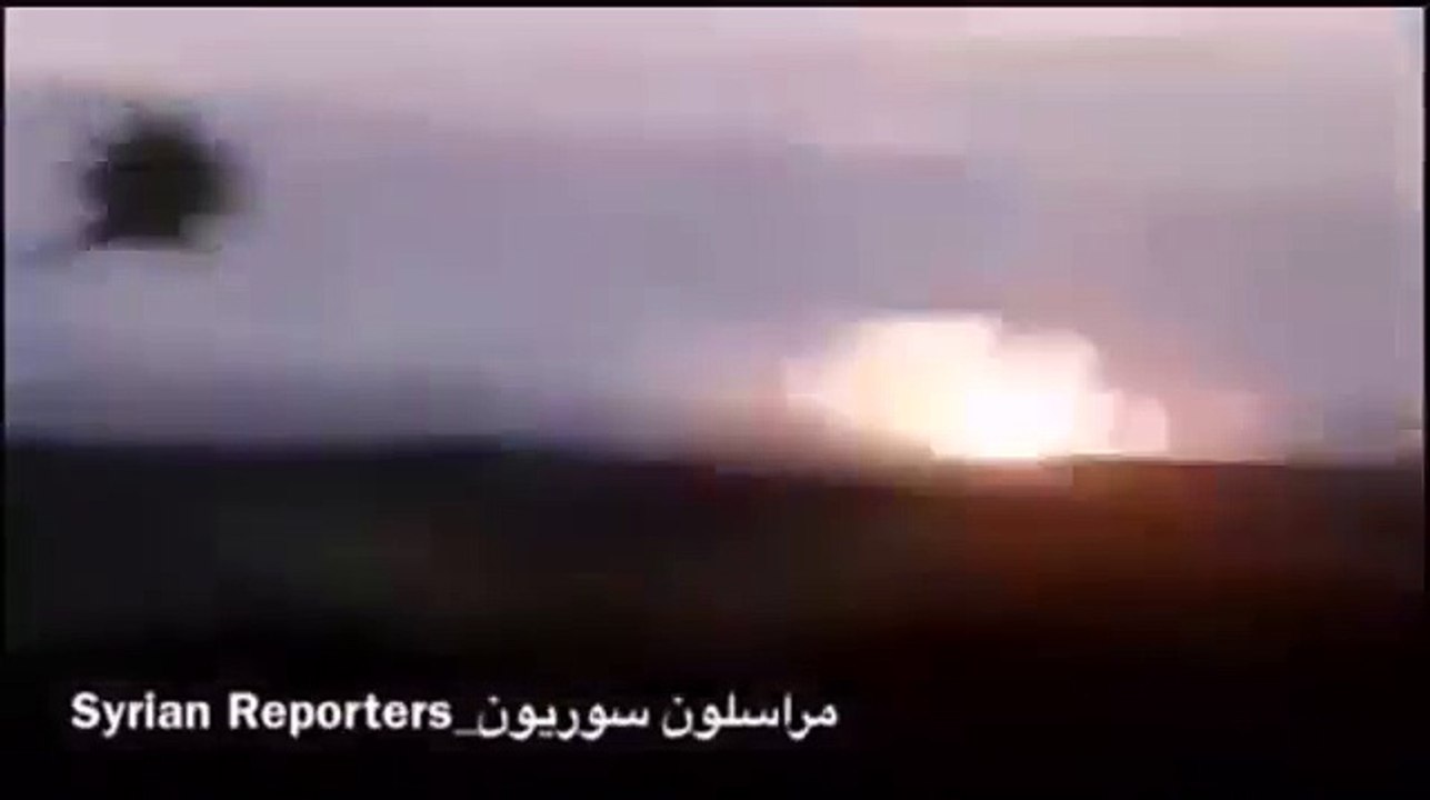 Russian MLRS Multiple Raining Rockets in Syria