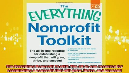 READ FREE Ebooks  The Everything Nonprofit Toolkit The allinone resource for establishing a nonprofit Full Free