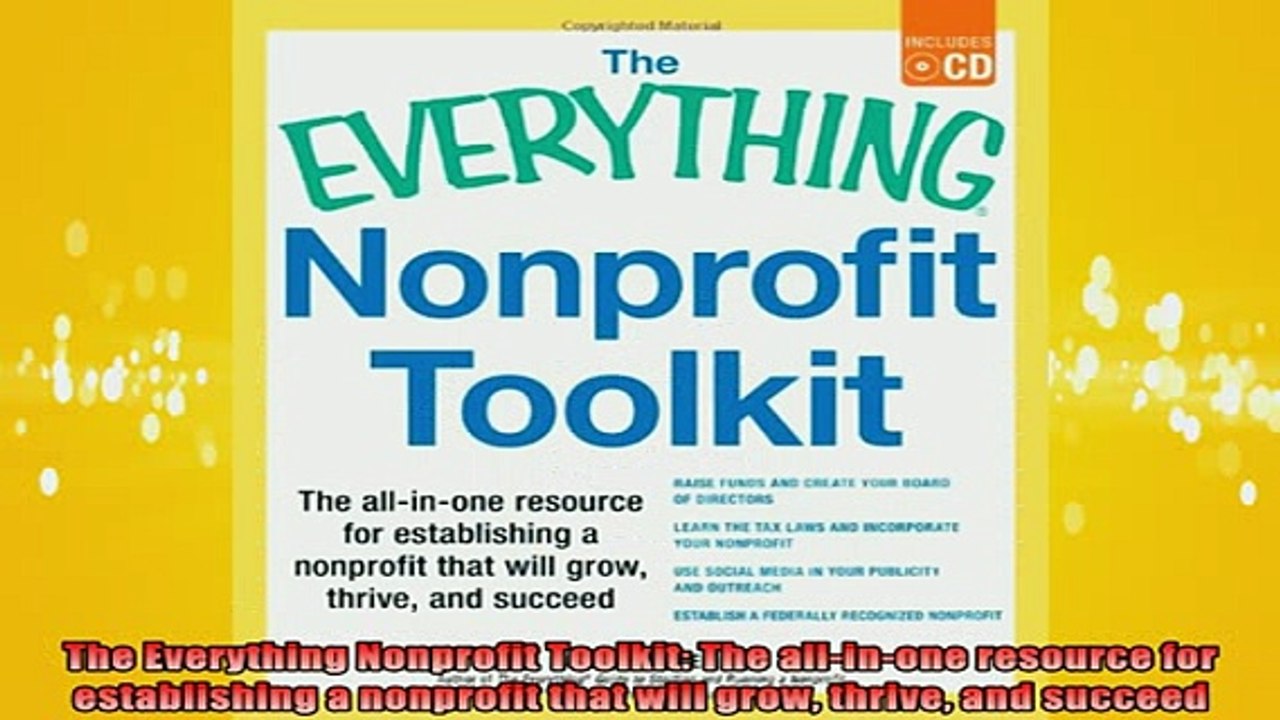 READ FREE Ebooks  The Everything Nonprofit Toolkit The allinone resource for establishing a nonprofit Full Free