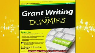 READ book  Grant Writing For Dummies Full EBook