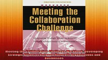 READ book  Meeting the Collaboration Challenge Workbook Developing Strategic Alliances Between Free Online