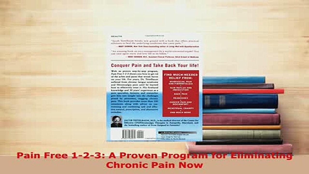 Read  Pain Free 123 A Proven Program for Eliminating Chronic Pain Now Ebook Free