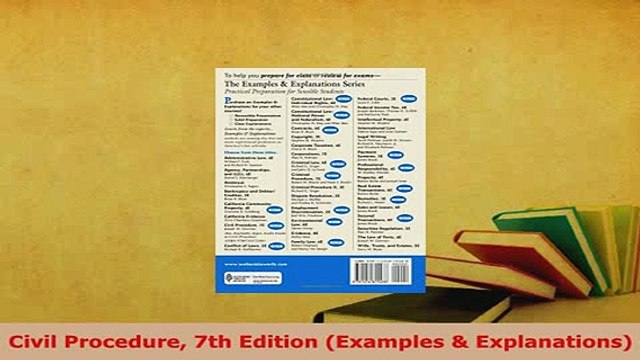 PDF Civil Procedure 7th Edition Examples Explanations Free Books