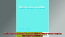 READ book  Why Tax Systems Differ A Comparative Study of the Political Economy of Taxation Full Free