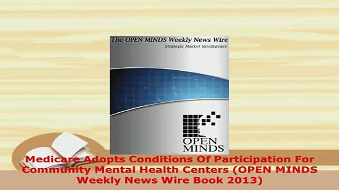 PDF  Medicare Adopts Conditions Of Participation For Community Mental Health Centers OPEN Read Full Ebook