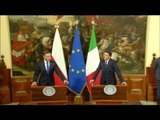 Roma - Dichiarazioni alla stampa di Renzi e Duda (16.05.16)