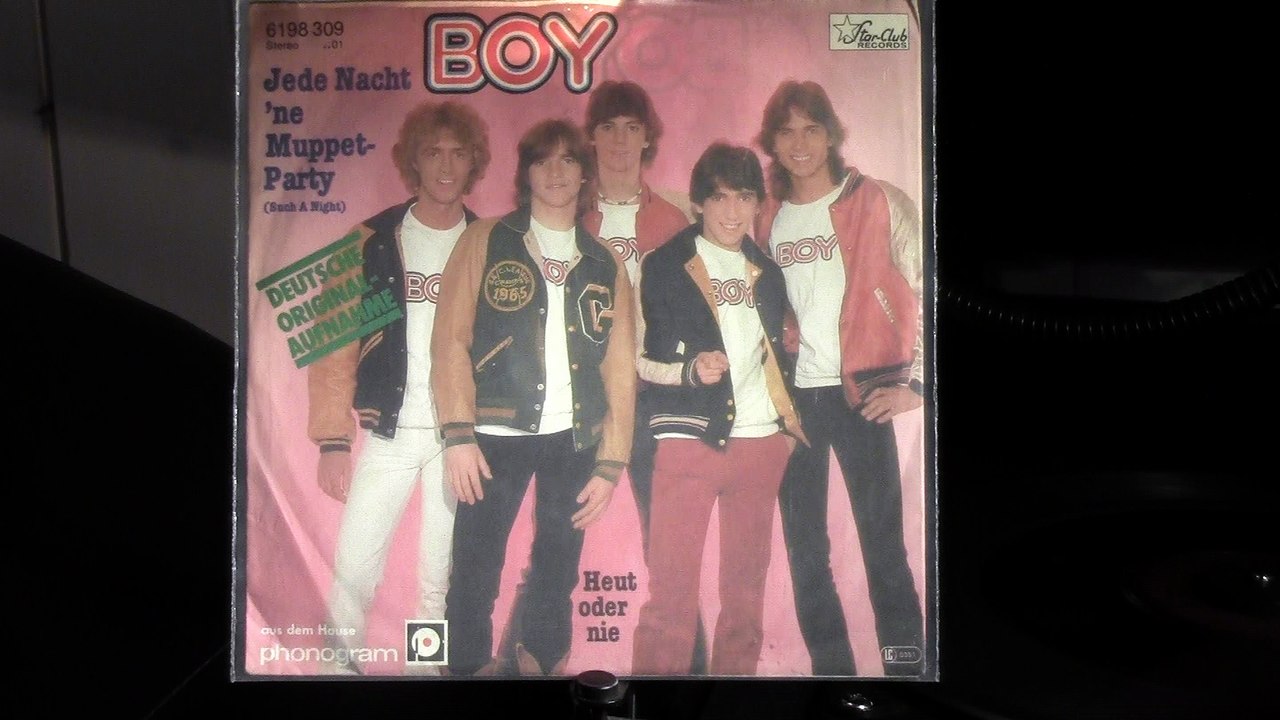 BOY auf STAR CLUB RECORDS 6198 309 mit dem Titel 'JEDE NACHT `NE MUPPET- PARTY' Vö 1980