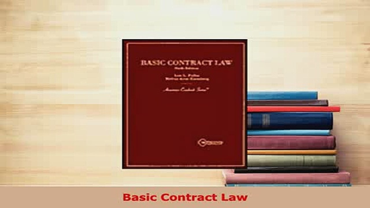PDF  Basic Contract Law  EBook