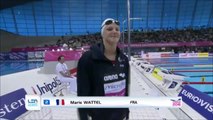 demi-finales 100m papillon F - ChE 2016 natation (Wattel)